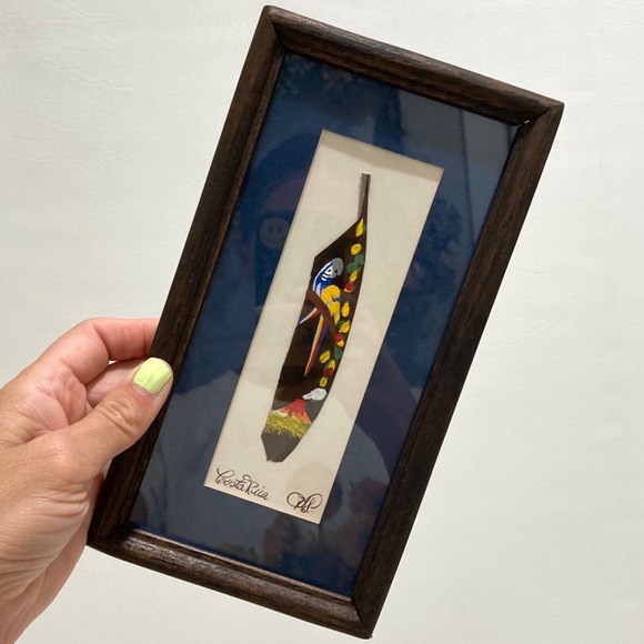 LAST CHANCE 😍 Set 2, Hand-painted Costa Rican Feather - Picture 2 of 13